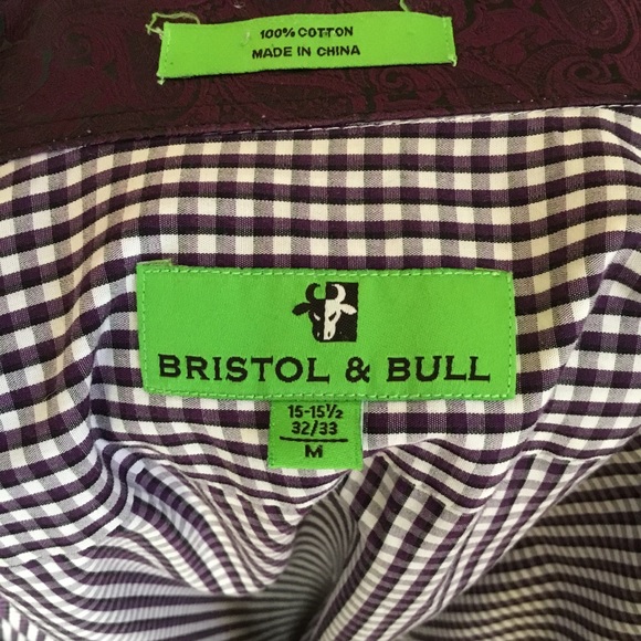 Bristol & Bull Plaid Long Sleeve Shirt (A) - Picture 3 of 5